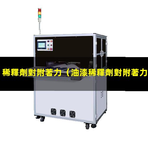 稀釋劑對附著力